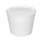 Karat Food Bucket with Lid, 130 oz, 8.46in. Dia x 6.6in.h, White, Paper, 150PK C-FB130W_BUNDLE - alternate 2